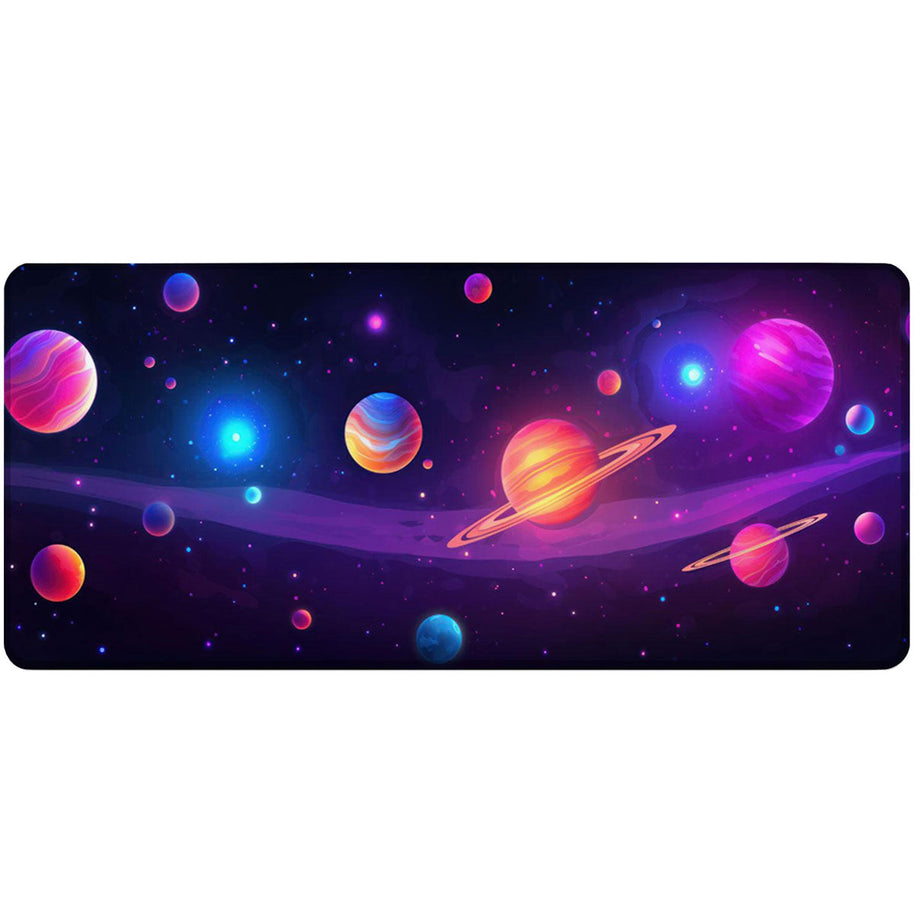 PURPLE PLANETS - Space Design - XXL Gaming Mauspad