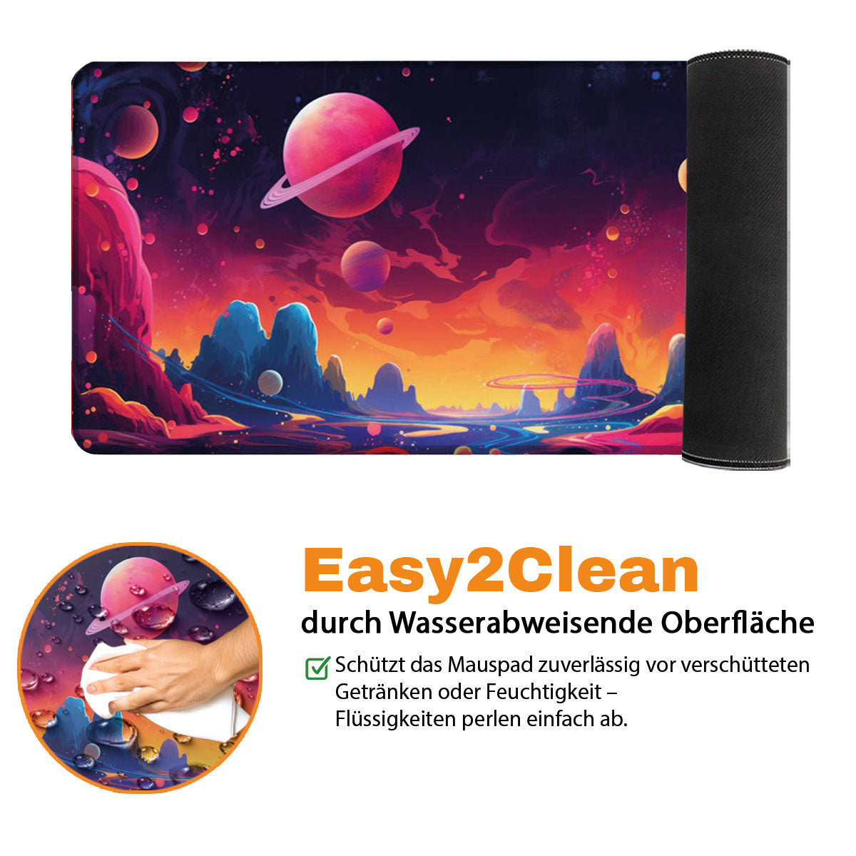 PLANET SWARM - Space Design - XXL Gaming Mauspad