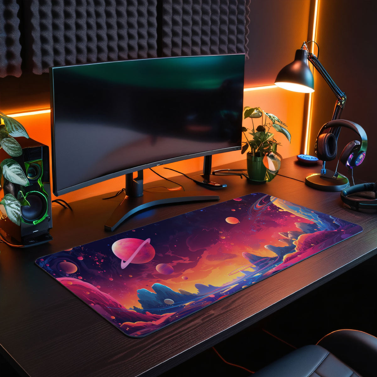 PLANET SWARM - Space Design - XXL Gaming Mauspad