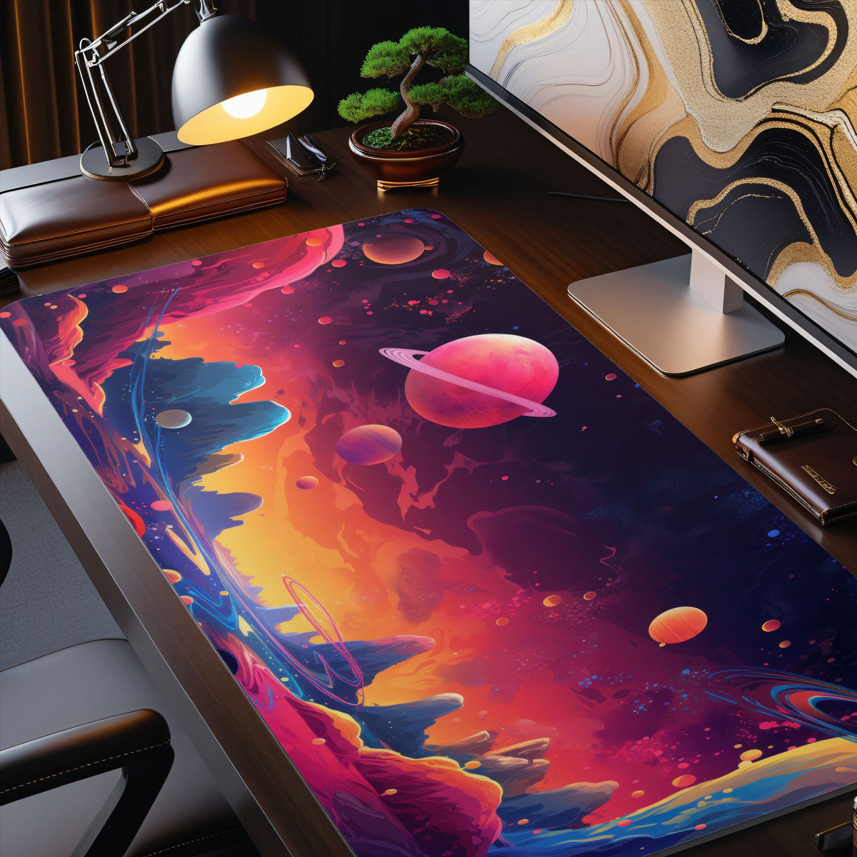 PLANET SWARM - Space Design - XXL Gaming Mauspad