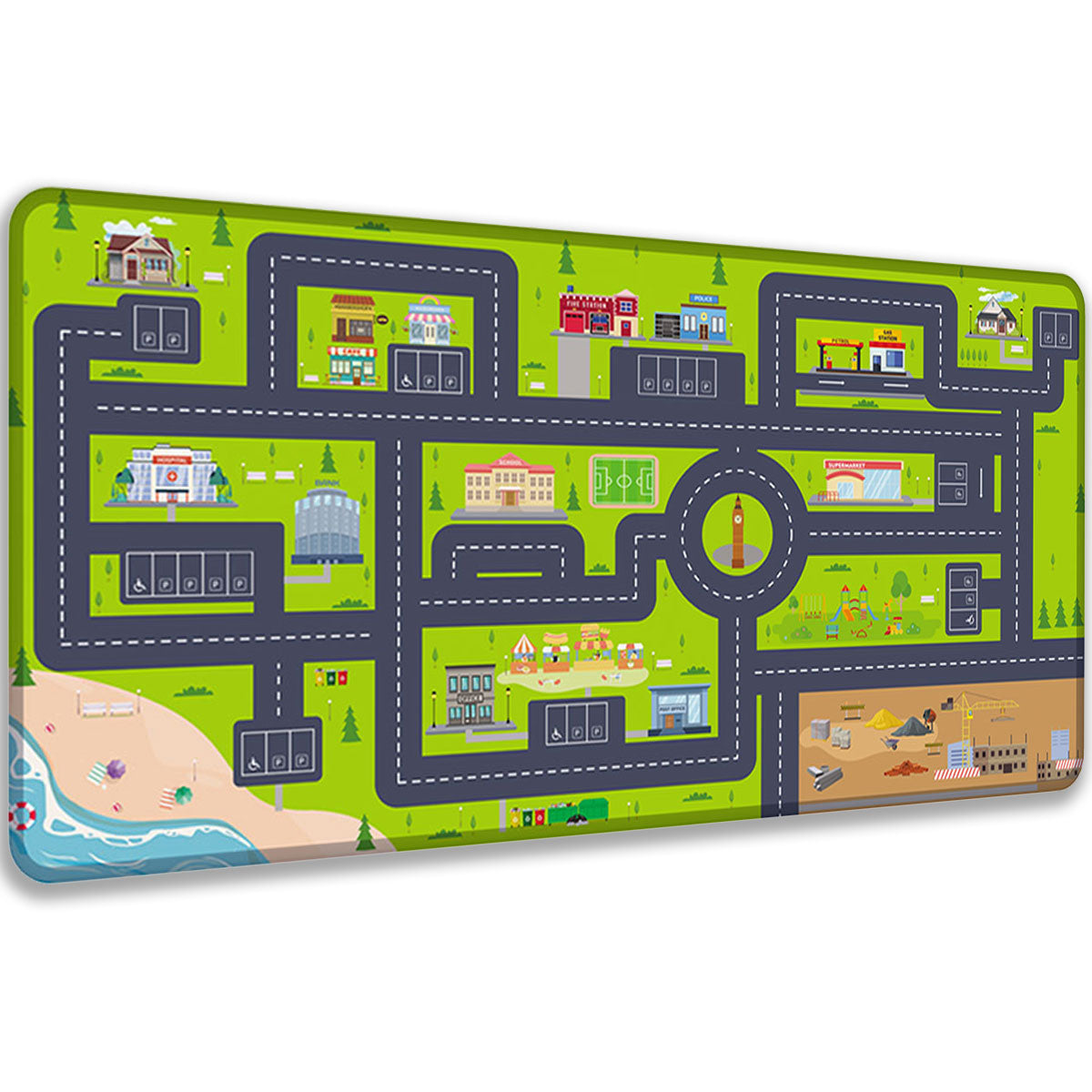 Kinder Strassenteppich Spielteppich Street- XXL Gaming Mauspad