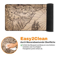 SEE WELTKARTE VINTAGE - Karten Design - XXL Gaming Mauspad