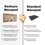 SEE WELTKARTE VINTAGE - Karten Design - XXL Gaming Mauspad