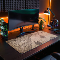 SEE WELTKARTE VINTAGE - Karten Design - XXL Gaming Mauspad